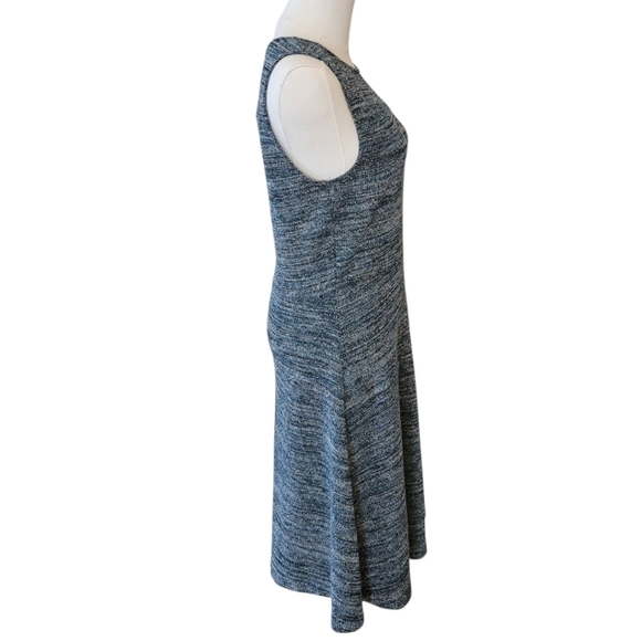 LOFT Teal Green and Gray Sleeveless Fit & Flare Dress Size 4 - Picture 4 of 7